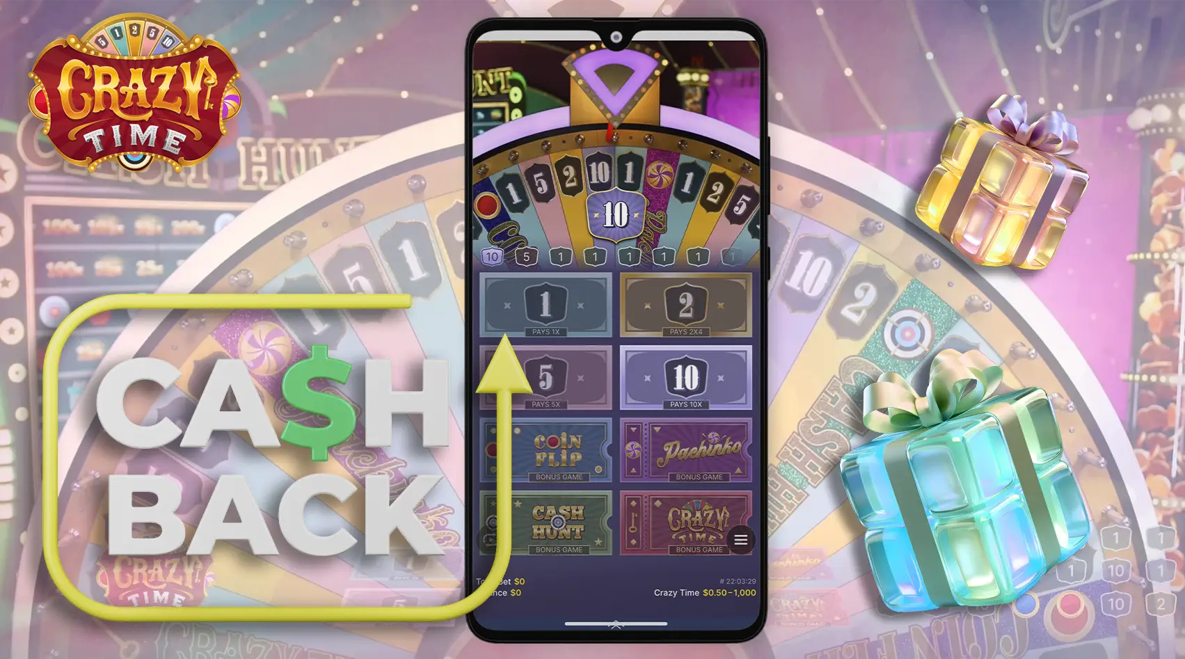 Crazy Time Cashback