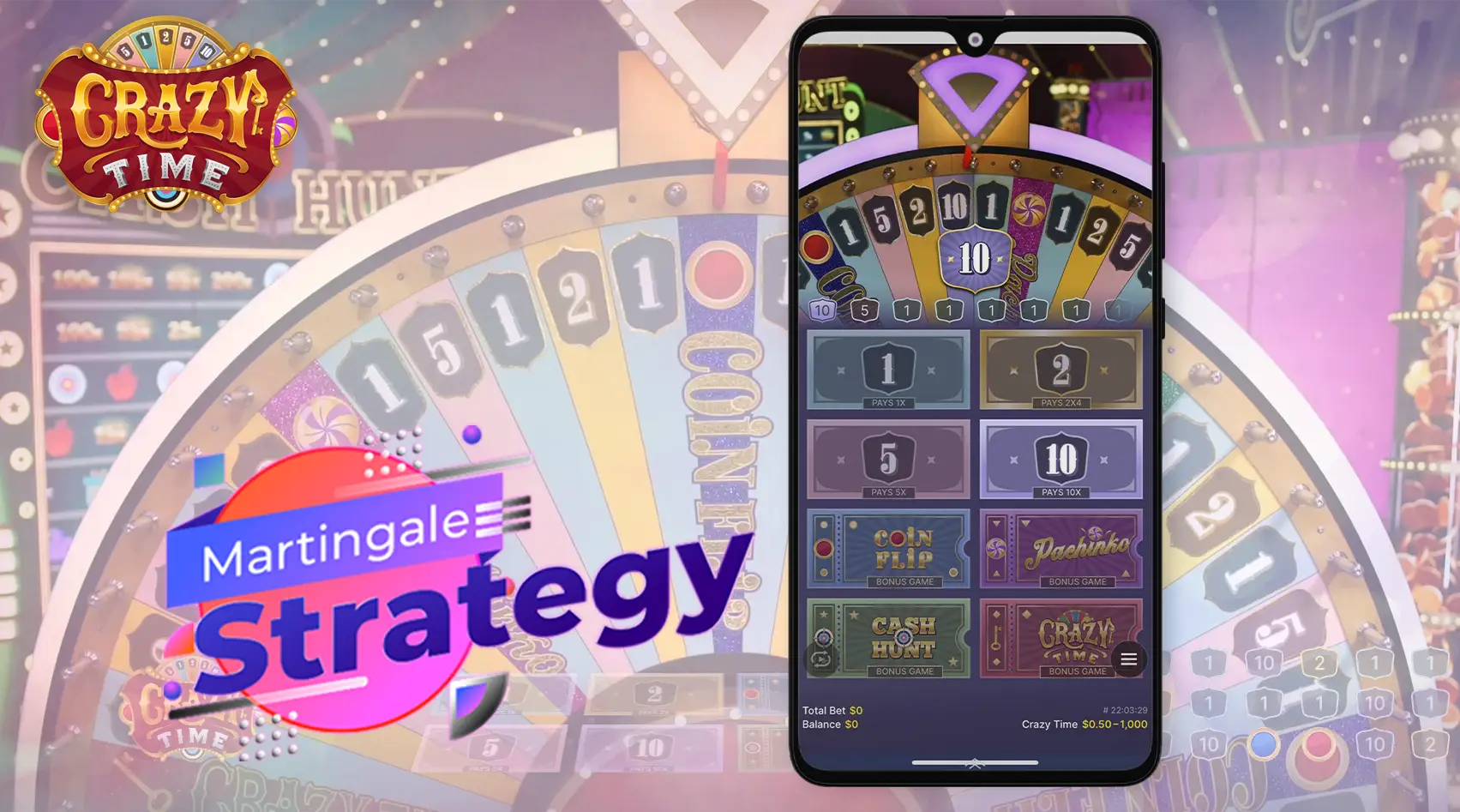 Crazy Time casino estrategia Martingala